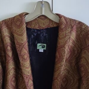 Elegant Gold and Red Women's Jacket